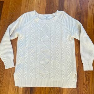 Madewell cable knit sweater in size M